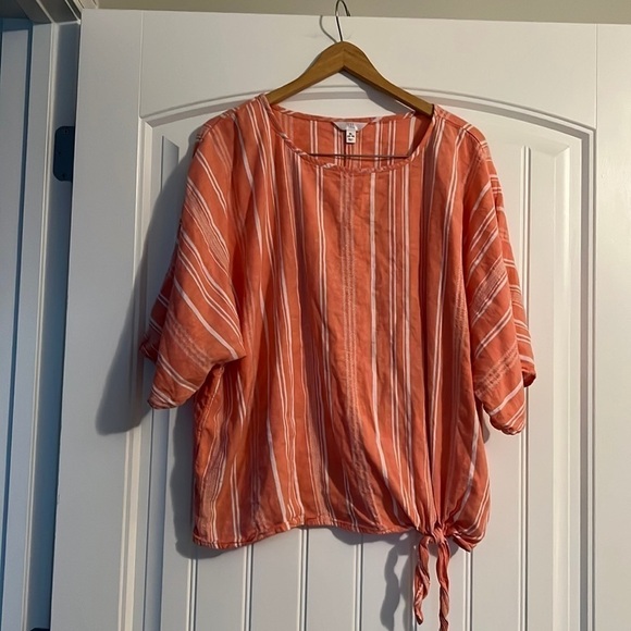 Time and Tru boho linen blend Tunic Top XL - Picture 1 of 4